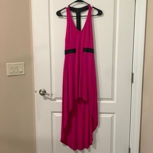 Bebe high-low fuchsia dress